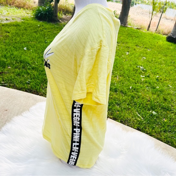 Pink Victoria’s Secret Yellow Las Vegas Tee Small - Picture 2 of 4